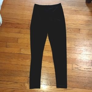 Black Velvet Leggings